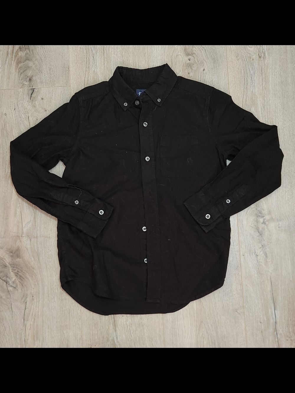 Boys Black Button-Down Shirt